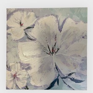 Beautiful Flower Wall Decor Canvas Print (12” x 12”).